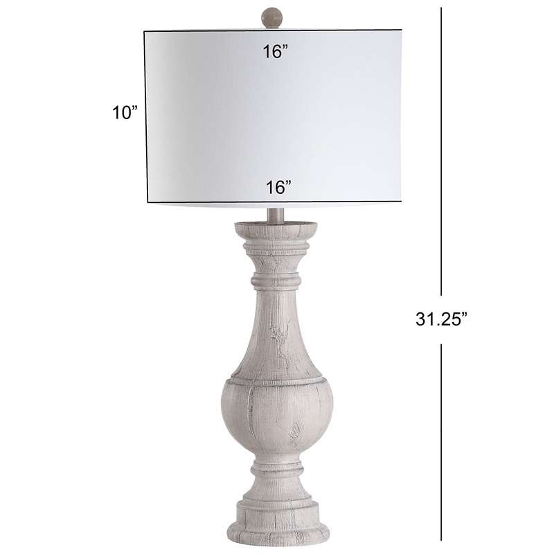 Safavieh Savion Table Lamp in White Wash (Set of 2)