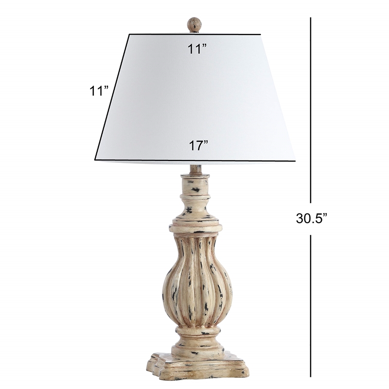 Safavieh Tanner Table Lamp in Brown and Off White (Set of 2)