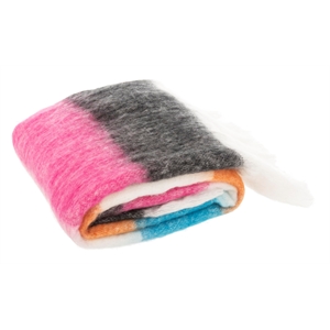 Safavieh 50&quot Wool Throw Blanket in White and Orange