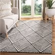 Safavieh Micro-Loop 4' x 6' Hand Tufted Wool Rug in Charcoal and Ivory