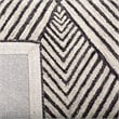 Safavieh Micro-Loop 4' x 6' Hand Tufted Wool Rug in Charcoal and Ivory