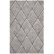 Safavieh Micro-Loop 4' x 6' Hand Tufted Wool Rug in Charcoal and Ivory