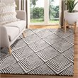 Safavieh Micro-Loop 5' x 8' Hand Tufted Wool Rug in Charcoal and Ivory