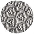 Safavieh Micro-Loop 5' Round Hand Tufted Wool Rug in Charcoal