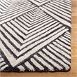 Safavieh Micro-Loop 5' Square Hand Tufted Wool Rug in Charcoal
