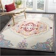 Safavieh Micro-Loop 5' x 8' Hand Tufted Wool Rug in Beige and Orange