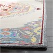 Safavieh Micro-Loop 5' x 8' Hand Tufted Wool Rug in Beige and Orange