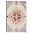 Safavieh Micro-Loop 5' x 8' Hand Tufted Wool Rug in Beige and Orange