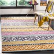 Safavieh Micro-Loop 8' x 10' Hand Tufted Wool Rug in Ivory and Rust