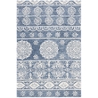 Safavieh Micro-Loop 4' x 6' Hand Tufted Wool Rug in Blue and Ivory