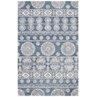 Safavieh Micro-Loop 5' x 8' Hand Tufted Wool Rug in Blue and Ivory