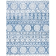 Safavieh Micro-Loop 5' x 8' Hand Tufted Wool Rug in Blue and Ivory