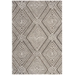 Safavieh Micro-Loop 4' x 6' Hand Tufted Wool Rug in Gray and Ivory