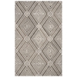 Safavieh Micro-Loop 5' x 8' Hand Tufted Wool Rug in Gray and Ivory