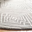 Safavieh Micro-Loop 5' Round Hand Tufted Wool Rug in Dark Gray