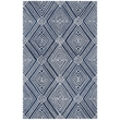 Safavieh Micro-Loop 5' x 8' Hand Tufted Wool Rug in Navy and Ivory