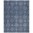 Safavieh Micro-Loop 8' x 10' Hand Tufted Wool Rug in Navy and Ivory