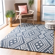 Safavieh Micro-Loop 8' x 10' Hand Tufted Wool Rug in Gray and Ivory