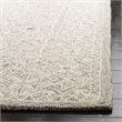 Safavieh Micro-Loop 4' x 6' Hand Tufted Wool Rug in Silver and Ivory
