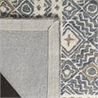 Safavieh Micro-Loop 5' x 8' Hand Tufted Wool Rug in Blue and Ivory