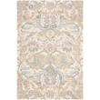 Safavieh Micro-Loop 4' x 6' Hand Tufted Wool Rug in Ivory and Blue