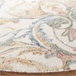 Safavieh Micro-Loop 5' Round Hand Tufted Wool Rug in Ivory and Blue