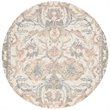 Safavieh Micro-Loop 5' Round Hand Tufted Wool Rug in Ivory and Blue