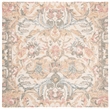 Safavieh Micro-Loop 5' Square Hand Tufted Wool Rug in Ivory and Blue