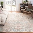 Safavieh Micro-Loop 8' x 10' Hand Tufted Wool Rug in Ivory and Blue