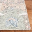 Safavieh Micro-Loop 8' x 10' Hand Tufted Wool Rug in Ivory and Blue