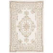 Safavieh Micro-Loop 4' x 6' Hand Tufted Wool Rug in Ivory and Fuchsia