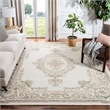 Safavieh Micro-Loop 8' x 10' Hand Tufted Wool Rug in Ivory and Fuchsia