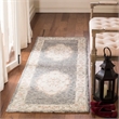 Safavieh Micro-Loop 5' Square Hand Tufted Wool Rug in Gray and Ivory