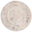 Safavieh Marquee 6' Round Hand Tufted Wool Rug in Beige and Ivory