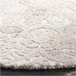 Safavieh Marquee 6' Round Hand Tufted Wool Rug in Beige and Ivory