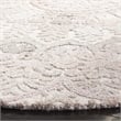 Safavieh Marquee 6' Round Hand Tufted Wool Rug in Beige and Ivory