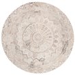 Safavieh Marquee 6' Round Hand Tufted Wool Rug in Beige and Ivory