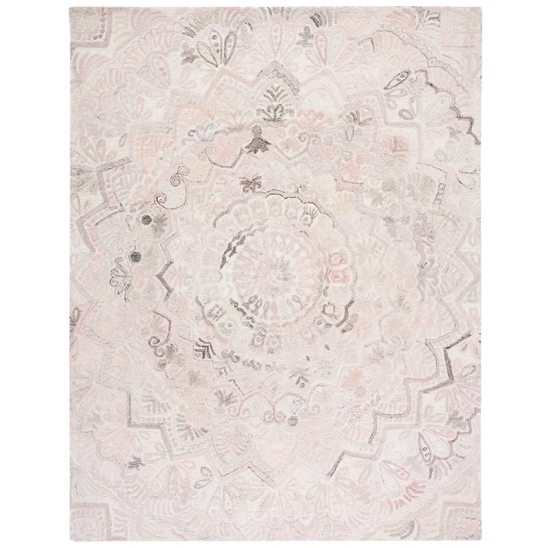 Safavieh Marquee 8' x 10' Hand Tufted Wool Rug in Beige and Ivory