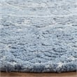 Safavieh Marquee 6' Round Hand Tufted Wool Rug in Blue and Ivory