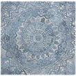 Safavieh Marquee 6' Square Hand Tufted Wool Rug in Blue and Ivory