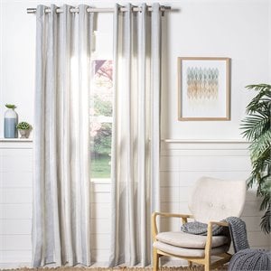 safavieh rela curtain panel in taupe and beige