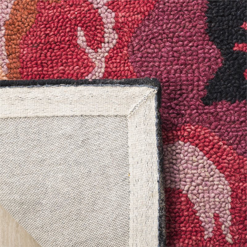 Safavieh Martha Stewart 8' x 10' Hand Tufted Wool Rug in Red and Pink