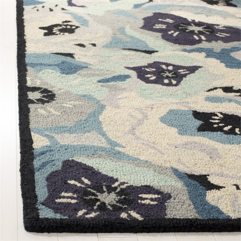 Safavieh Martha Stewart 9' x 12' Hand Tufted Wool Rug in Blue and Gray