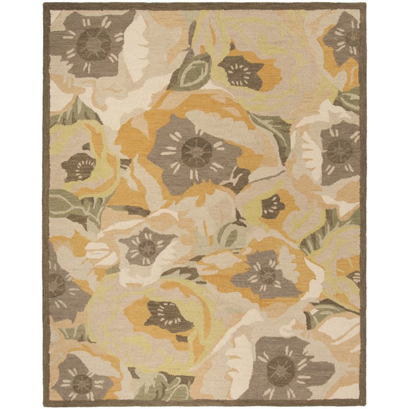 Safavieh Martha Stewart 9' x 12' Hand Tufted Wool Rug in Gold
