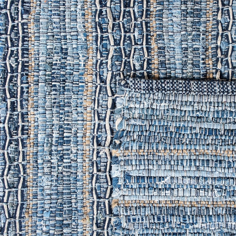 Safavieh Montauk 5' x 8' Hand Woven Jute Rug in Blue