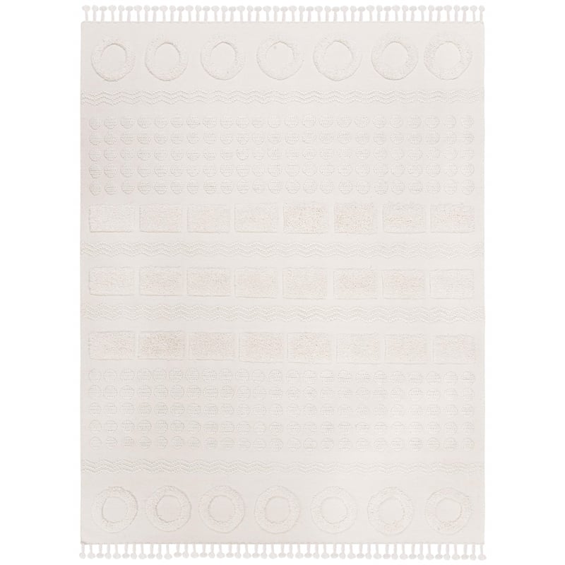 Safavieh Natura 8' x 10' Hand Woven Wool Rug in Ivory