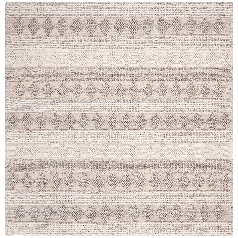 Safavieh Natura 6' Square Hand Loomed Rug in Beige and Ivory