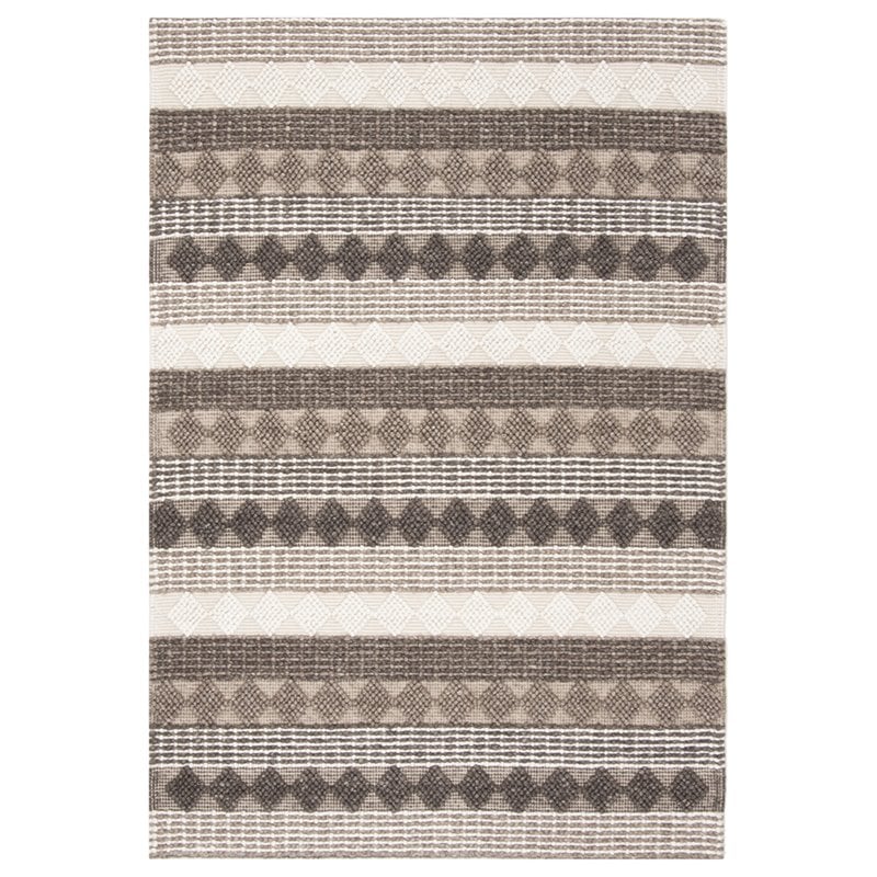 Safavieh Natura 8' x 10' Hand Loomed Wool Rug in Gray and Ivory