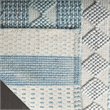 Safavieh Natura 3' x 5' Hand Loomed Wool Rug in Blue and Ivory
