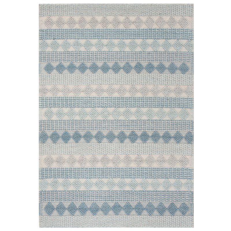 Safavieh Natura 8' x 10' Hand Loomed Wool Rug in Blue and Ivory